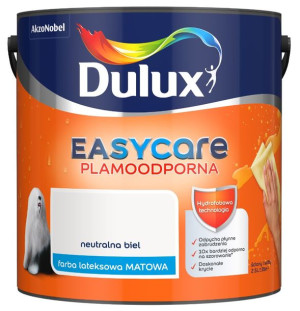 FARBA DULUX EASY CARE- neutralna biel, 2.5l