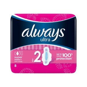 Always Ultra Podpaski ze skrzydełkami Super 8szt.