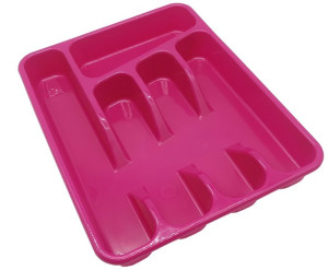 Wkład do szuflady na sztućce plastikowy Różowy