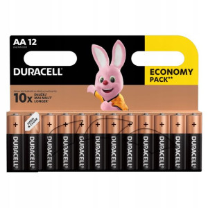 12x Alkaliczne baterie Duracell AA 12 szt LR6