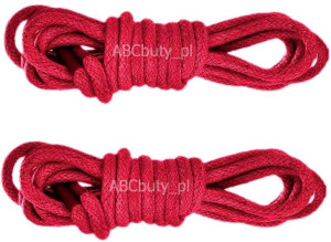 G9-38 Bordowe Sznurowadła 5 Mm Fi 0,5 Cm Grube Okrągłe Sznurówki 60 Cm