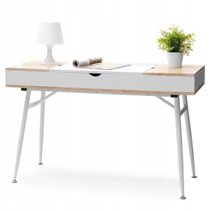 Praktyczne Modne Białe Biurko 120x48 Viken Biały Sonoma