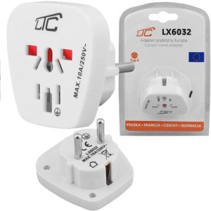 Adapter Podróżny Europa Wtyczka Eu Na Uk Usa