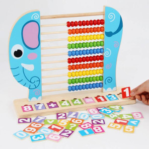 Drewniane liczydło edukacyjne sorter do nauki cyfry w szkole OUTLET