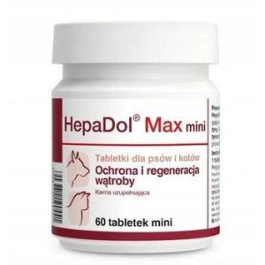 Hepadol Max Mini Preparat Dla Psów i Kotów Wspomagający Pracę Wątroby 60 Ta