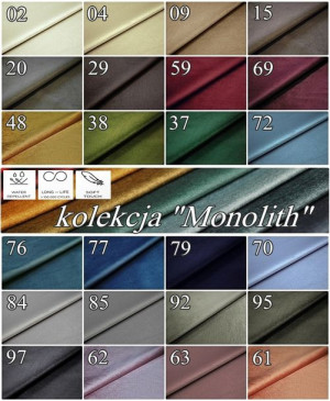 Tkanina MATERIAŁ MONOLITH /welur/VELVET/cleanaboo
