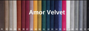 Tkanina Materiał Zasłony Amor Velvet/