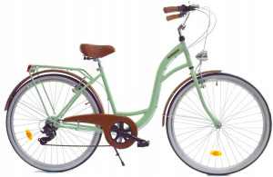 Rower Dallas City 28" 7spd - miętowy z brązem