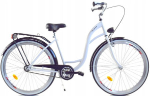Rower Dallas City 28" 1spd - biały z czarnym