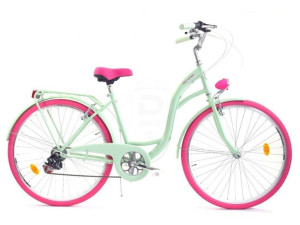 Rower Dallas City 26" 7spd - miętowy z różem