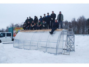 Szklarnia stalowa, szklarnia z poliwęglanu, bardzo wytrzymała pow.18m2