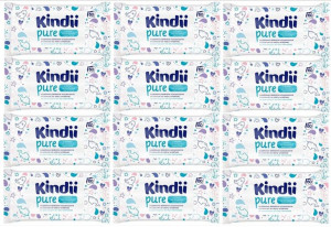 Kindii Chusteczki Nawilżane Pure Sensitive 12x60sz