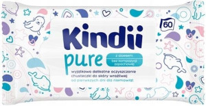 Kindii Chusteczki Nawilżane Pure Sensitive 60 Szt