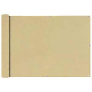 Parawan balkonowy z tkaniny oxford 75x400 cm beż