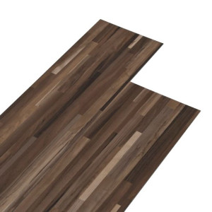 Panele podłogowe z PVC, 5,26 m², 2 mm, brązowe paski