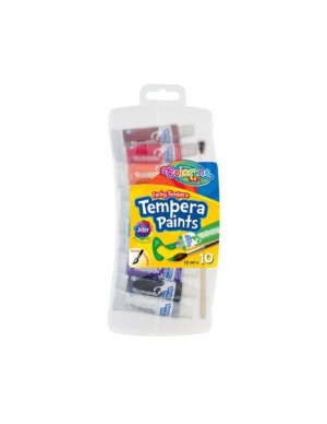 Farby temperowe w tubach z pędzelkiem 10 kol. 10 ml. COLORINO Kids 68291PTR