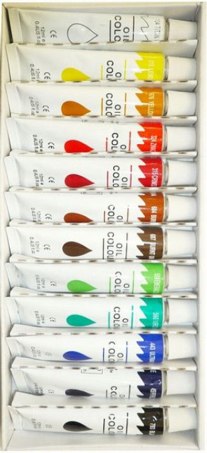Farby Olejne Zestaw Farba Olejna 12x12 Ml