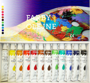 Zestaw Farb Olejnych Farba Olejna 12x12 Ml