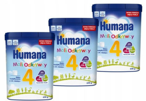 Humana 4 Mleko Modyfikowane Następne 3x650g