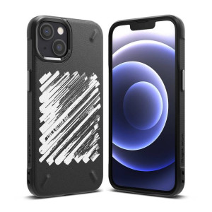 Ringke Onyx Design wytrzymałe etui pokrowiec iPhone 13 czarny (Paint) (OD54