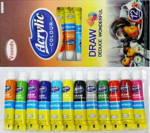 Farby Akrylowe Zestaw Farba Akrylowa 12szt X 12ml