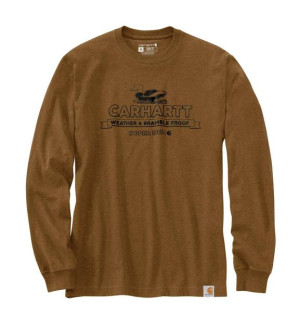 Koszulka Carhartt Heavyweight Long Sleeve Super Dux™ OILED WALNUT HEATHER