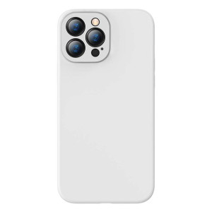 Baseus Liquid Gel Case silikonowe etui pokrowiec do iPhone 13 Pro Max biały