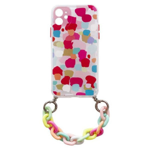 Color Chain Case żelowe elastyczne etui z łańcuchem łańcuszkiem zawieszką d