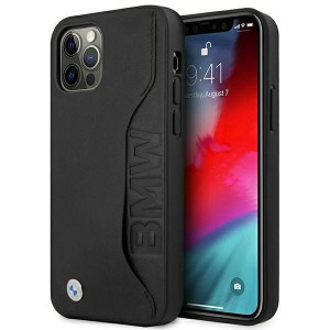 Etui BMW BMHCP12LRCSWK iPhone 12 Pro Max 6,7" czarny/black hardcase Leather