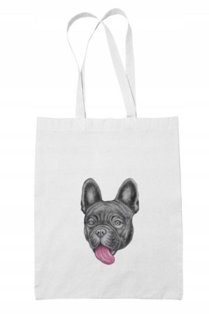 ECO Torba bawełniana Shopper Pies Buldog Francuski