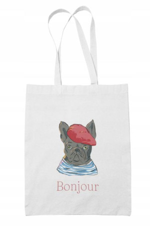 ECO Torba bawełniana Shopper Pies Buldog Francuski