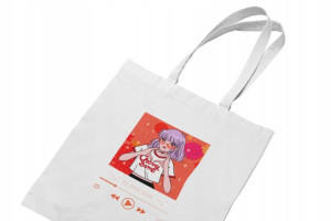 Torba Bawełniana Anime Aesthetic Biała Damska Kpop