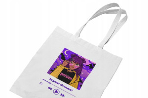 Torba Bawełniana Anime Aesthetic Biała Damska Kpop