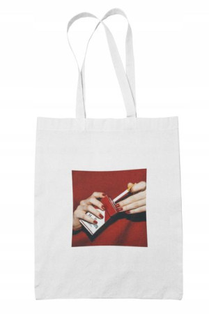 Torba Bawełniana Biała Marlboro Aesthetic