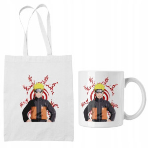 Zestaw Torba + Kubek Anime Naruto Manga Gadżety
