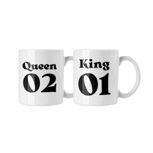 Kubek Dla Par King Queen Walentynki Królowa i Król