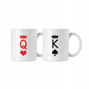 Kubek Dla Par King Queen Walentynki Królowa i Król