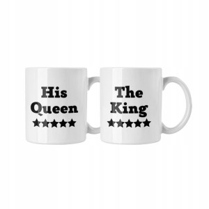 Kubek Dla Par King Queen Walentynki Królowa i Król