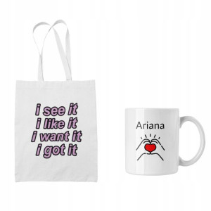 Zestaw Torba + Kubek Ariana Grande