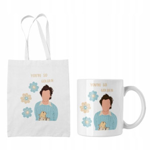 Zestaw Torba Biała + Kubek Prezent HARRY STYLES