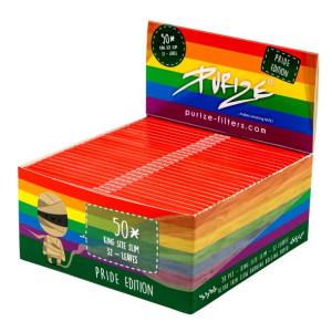 Bibułki Purize Rainbow King Size Slim BOX 50 szt.