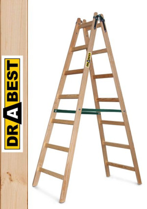 DRABINA drewniana malarska rozstawna 2x7 DRABEST