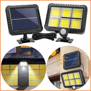 Lampa Solarna Led Czujnikiem Ruchu Ogrodowa Uliczn