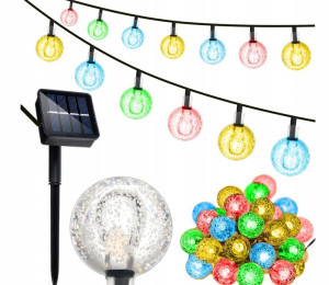 Lampki Solarne Girlanda Ogrodowa Lampki Led Kolory
