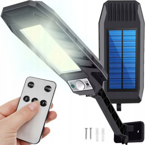 Lampa Solarna Cob Czujnik Ruchu Zmierzchu + Uchwyt