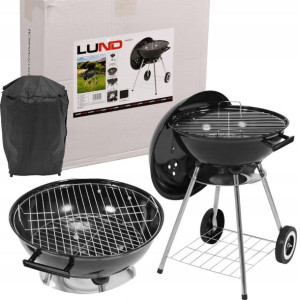 Grill Węglowy Okrągły Z Pokrowcem Ruszt 41 Cm