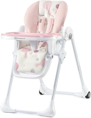 Kinderkraft Yummy - wygodne krzesełko do karmienia | Pink