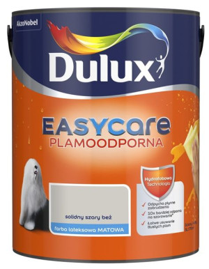 FARBA DULUX EASY CARE - solidny szary beż, 5l
