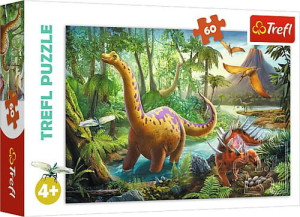Trefl Puzzle 60el Wędrówka Dinozaurów