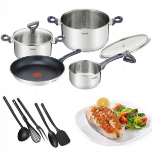 Zestaw garnków TEFAL Daily Cook G713SB74 11el nowy